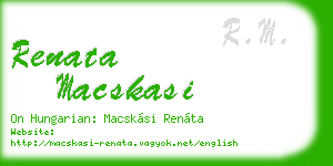 renata macskasi business card